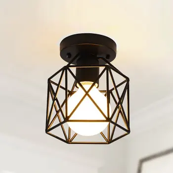 

Life Retro Vintage Industrial Mini Painting Metal Rustic Flush Mount Ceiling Light for Hallway