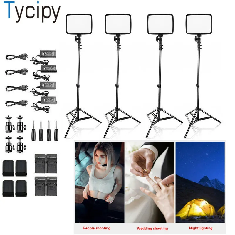 

Tycipy Led Video Light Photo Studio Photography Night Lighting with Tripod Battery for Iphone Sony Nikon Canon Makup Light
