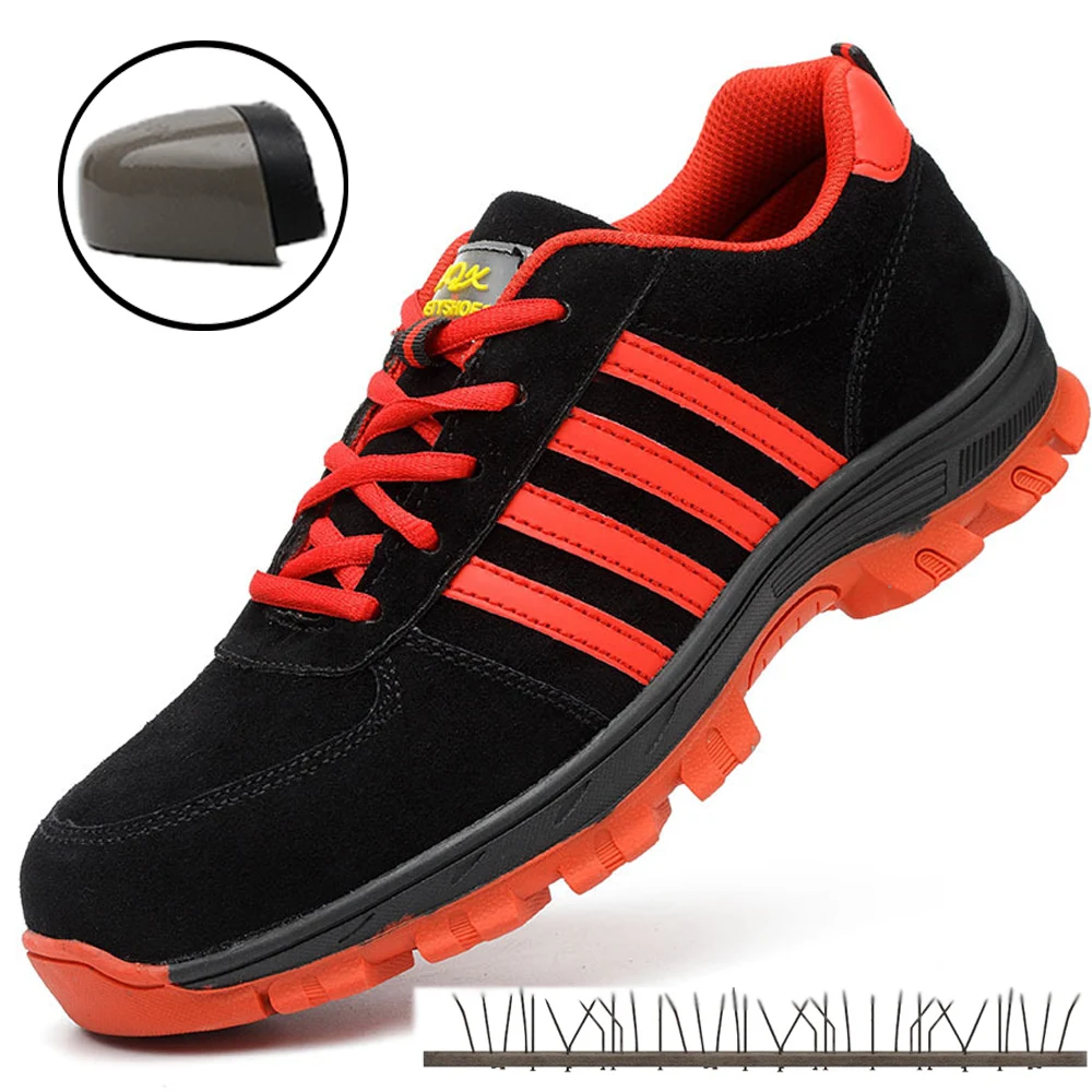 

Men's safety shoes for man Steel Toe Working Shoes Men Breathable sports indestructible Sneakers Lightweight Military Shoes male