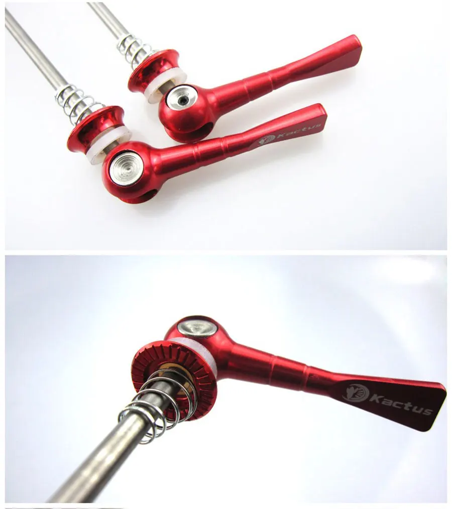 3 bestgia 2Pcs Titanium Axle Skewer CNC Bicycle Quick Release Wheel Hub Skewers Road Mountain Bike Front & Rear Skewer Bolt Lever Axle