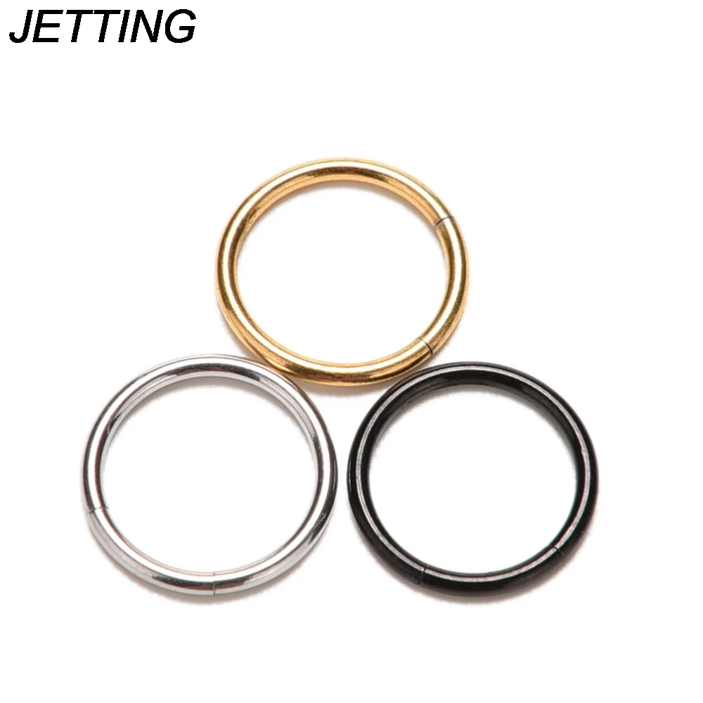 

3Pcs/lot 20G Gold Silver Black Plated Fake Nose Ring Hoop Nose Stud Rings Body Piercing Jewelry For Women Dia 10mm
