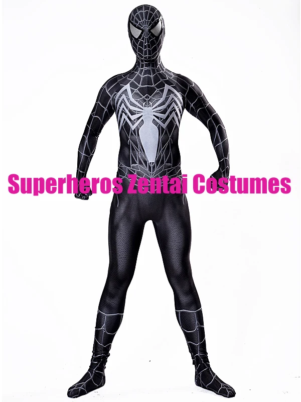 

Venom Symbiote Black Raimi Saga spiderman Costume 3D Print Male Superhero Spider-man Costume Raimi Spiderman Cosplay Suit
