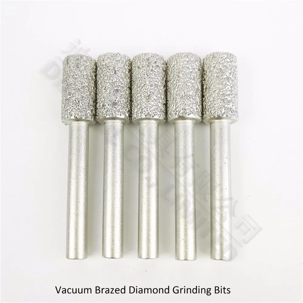 

DIATOOL #1 Vaccum Brazed Diamond Burrs Rotary Tool For Stone Concrete 10x20MM Cylinder Flat End, Grinding Head Grinding Bits
