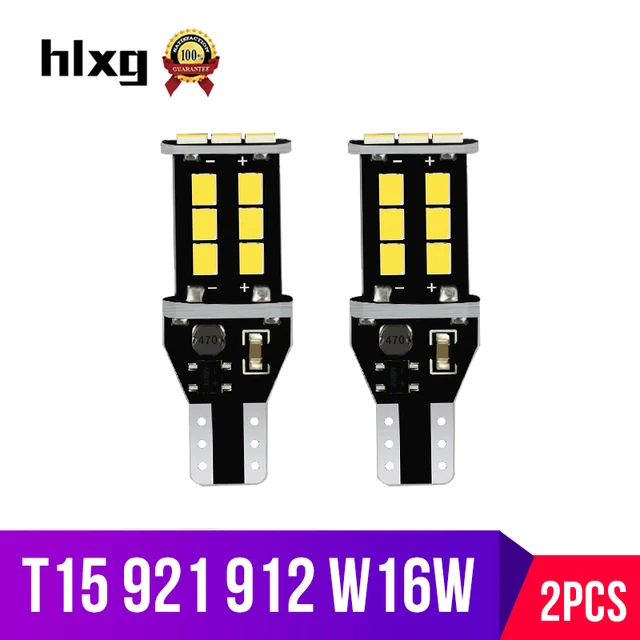 Hlxg-Luz Led de respaldo de marcha atrás, 2 uds., W16W T15, Bombilla de estacionamiento de freno para coche, Coche, Coche, Estilismo, 12V 6000K, lámpara de lectura de liquidación Hlxg-Luz Led de respaldo de marcha atrás, 2 uds., W16W T15, Bombilla de estacionamiento de freno para coche, Coche, Coche, Estilismo, 12V 6000K, lámpara de lectura de liquidación
