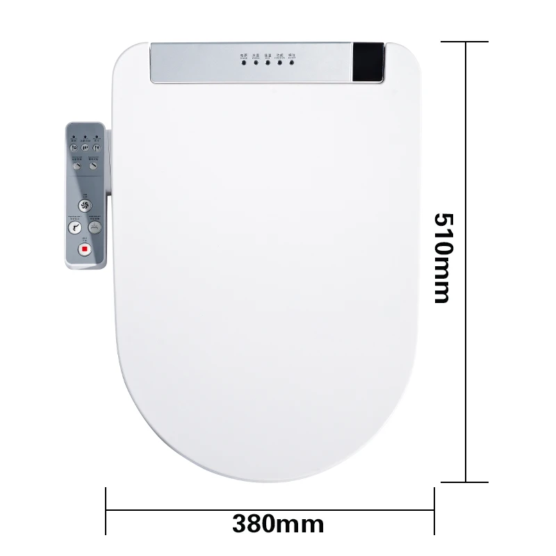 Silver Side-Panel Крышка для биде lcd 3 цвета "умное" сиденье для унитаза удлиненное электрическое умное Отопление биде сидит светодиодный светильник Wc - Цвет: Silver Side-Panel