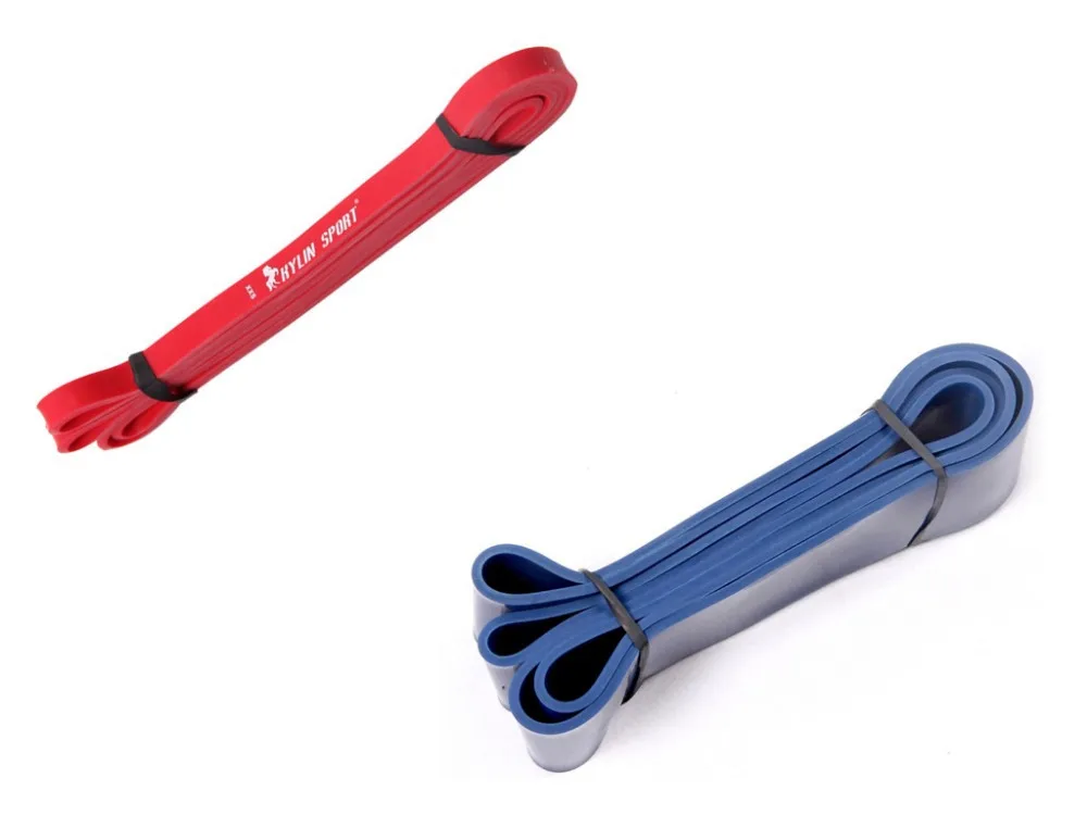 빨강과 파랑의 새로운 핫 조합은 근육 강화 천연 라텍스 41 "의 강도 저항 밴드를 끌어 올립니다.