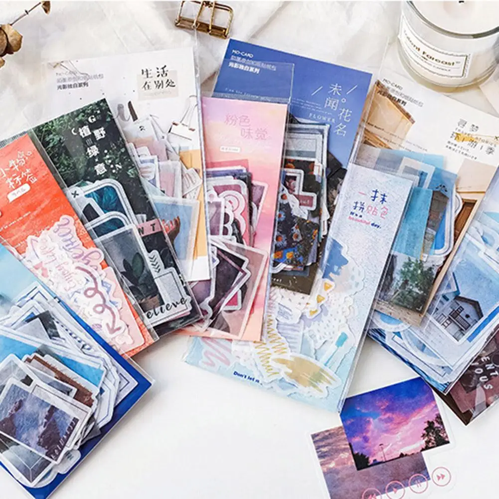 40Pcs Food Flower Scenery Scrapbooking Sticker DIY Diary Album Decorating Decal 2019NEW | Канцтовары для офиса и дома