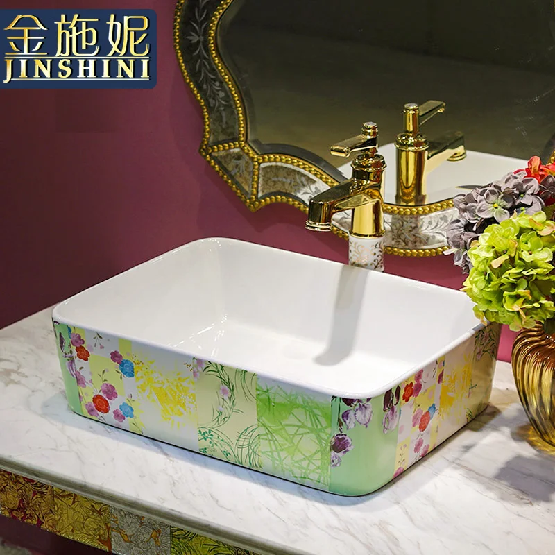 

Gold jingdezhen ceramic art bathroom table basin wash basin j101