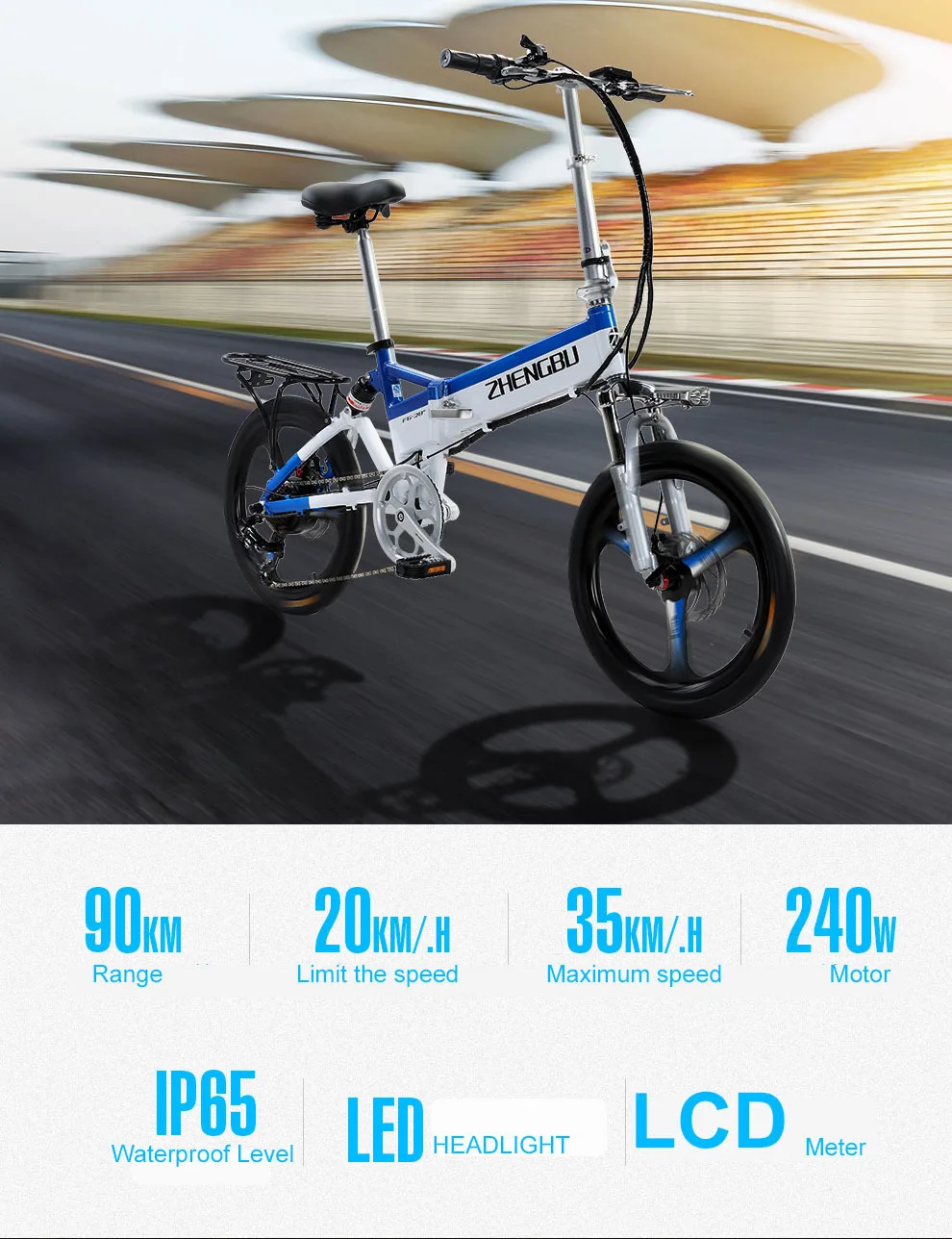 Clearance 20inch Electric Bicycle 48v240w Folding Electric Mountain Bike Hidden Lithium Battery In Frame Mini City Ebike 13