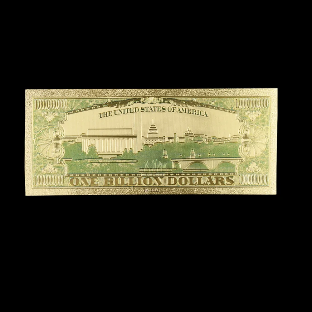 Цветные банкноты американского доллара, банкноты, банкноты одного Биллиона, позолоченные 24 k, чудесное ремесло для коллекции