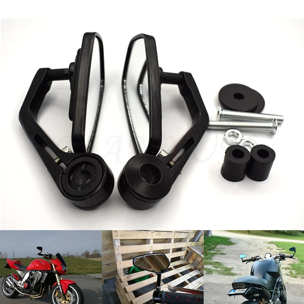 

Universal Motorcycle Bar End Rearview Mirrors 7/8" 22mm for kawasaki zx6r 636 zx6rr zx9r zx10r zx12r z1000