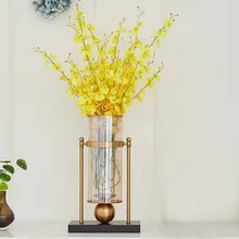 Рождественское украшение для дома подсвечник золотые стеклянные вазы для искусственных цветов Растения пьедесталы подставка для цветов для свадьбы