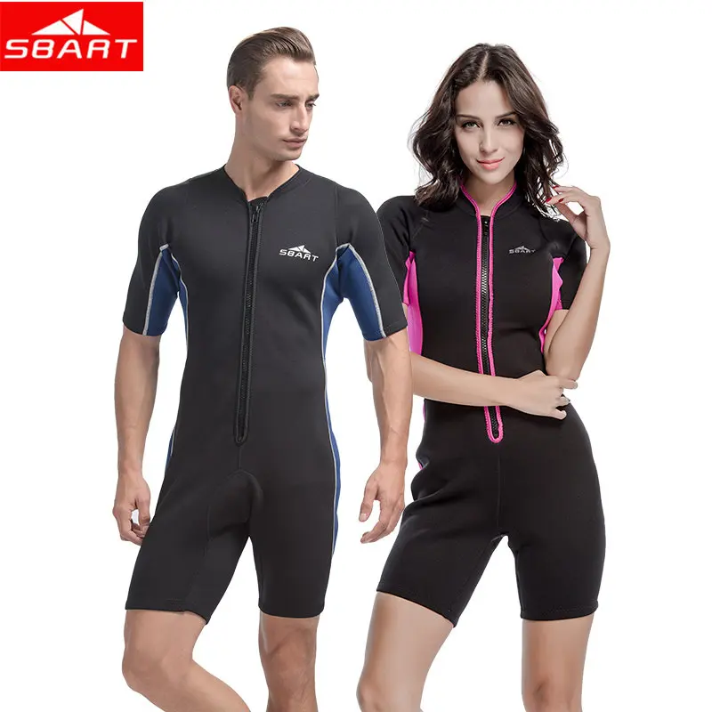 

SBART Short Sleeve Neoprene Wetsuit For Swimming Spearfishing Wetsuit One piece Triathlon Scuba Swimming Diving Surfing Wetsuits
