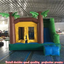 Надувные Кокосовая пальма горка место для прыгания комбо, мини-платье для детей кружевное комбо дом