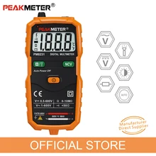 Цифровой мультиметр PEAKMETER PM8231 умные мультиметры Бесконтактный Мини Авто DC AC Сопротивление напряжения NCV тестер