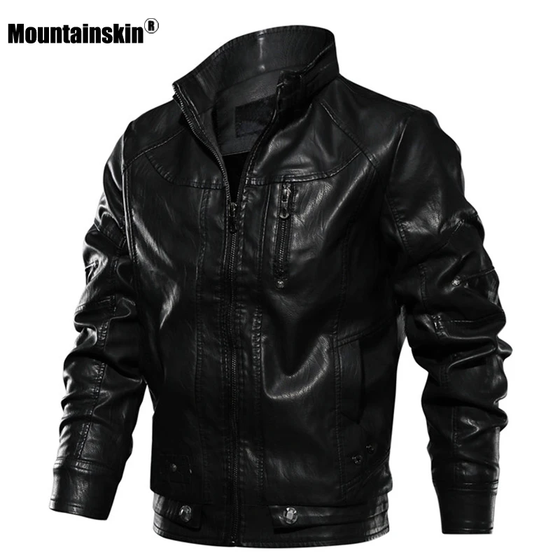 Новинка; мужская куртка из искусственной кожи; кожаные пальто; мотоциклетная куртка; приталенная ветровка; модная мужская верхняя одежда; брендовая одежда; SA672