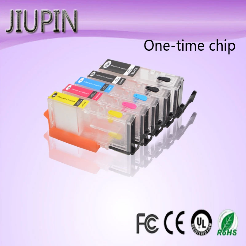 

JIUPIN 5 color PGI-280 CLI-281 Refill Ink Cartridge with Disposable Chip for Canon PIXMA TR7520 TR8520 TS6120 Printer PGI 280 CL