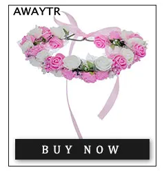 AWAYTR New Romantic Flower корона для Для женщин свадебные аксессуары для волос Цветочные Корона Головные уборы для девушек повязка-венок для невесты