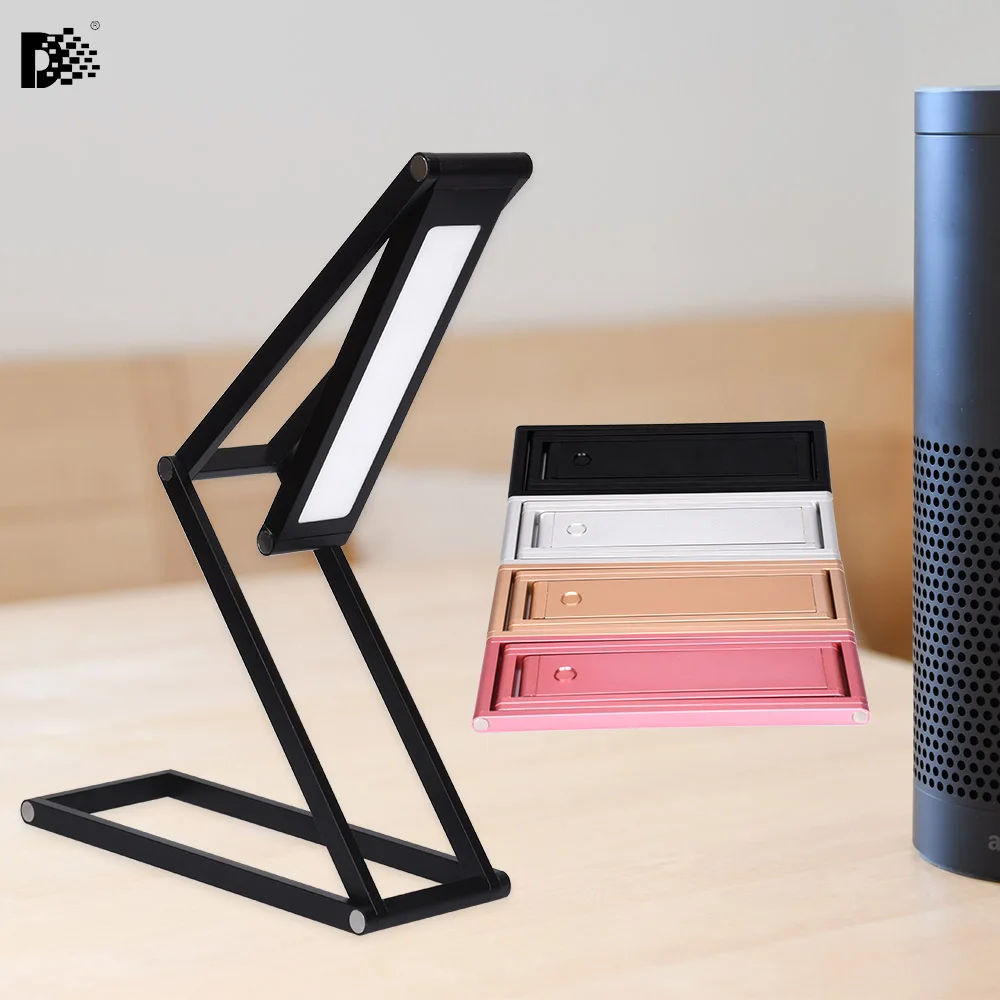 

Fashion Adjustable USB Rechargeable LED Desk Table Lamp Light with Touch Switch Dimmable Student Lamp For Study /office