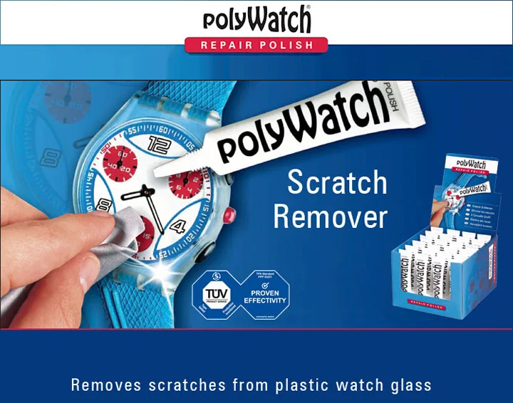 Германия PolyWatch Scratch Remover Paste г 5g удаление легкого крема для ремонта акриловых пластиковых часов, таких как Swatch