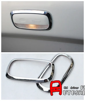 

Interior Chrome Middle + Rear Reading light Frame cover trim 2pcs for Jeep Compass 2011-2015