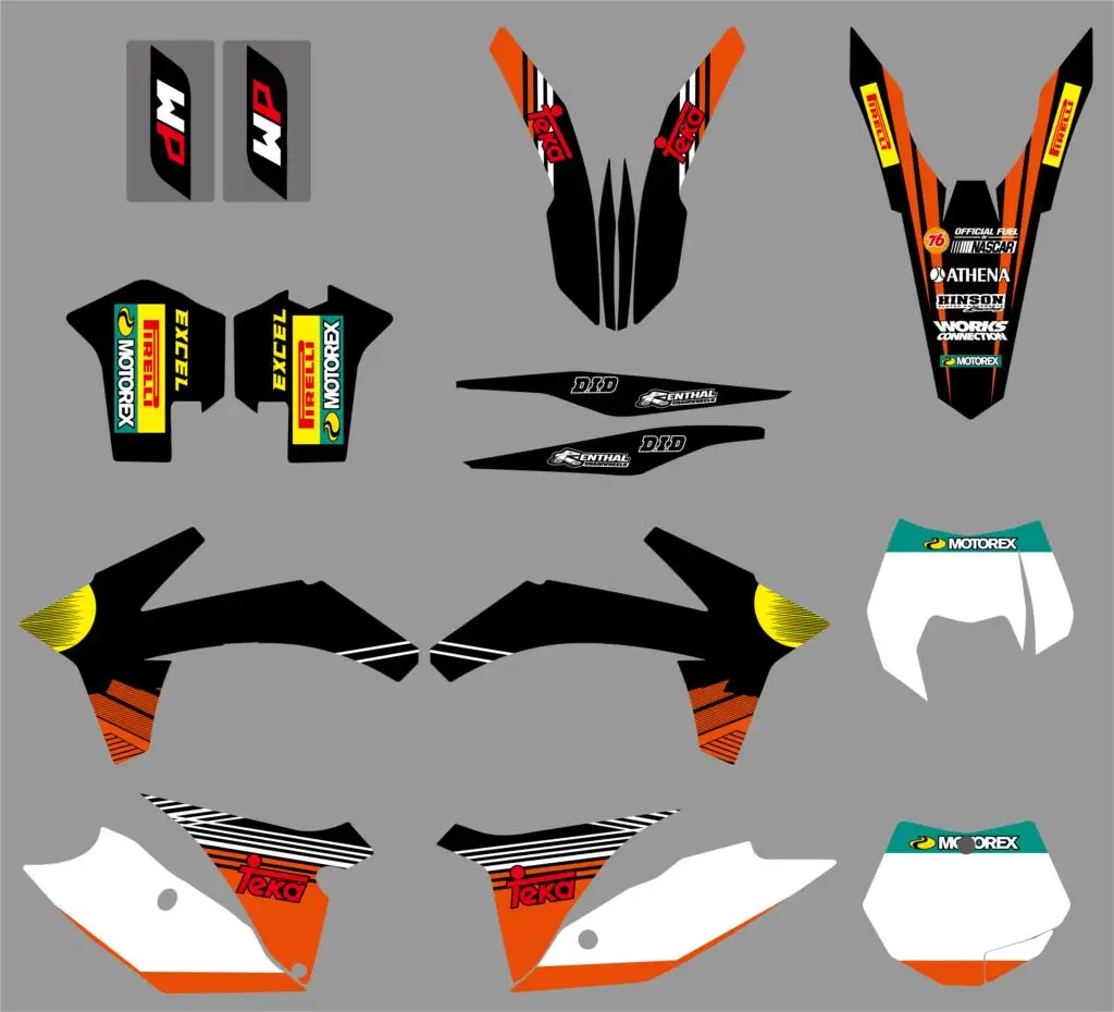 NICECNC команда Графический фон Наклейка Набор для KTM SX F XC W XCFW EXC 125 150 200 250 350 450 500 2011