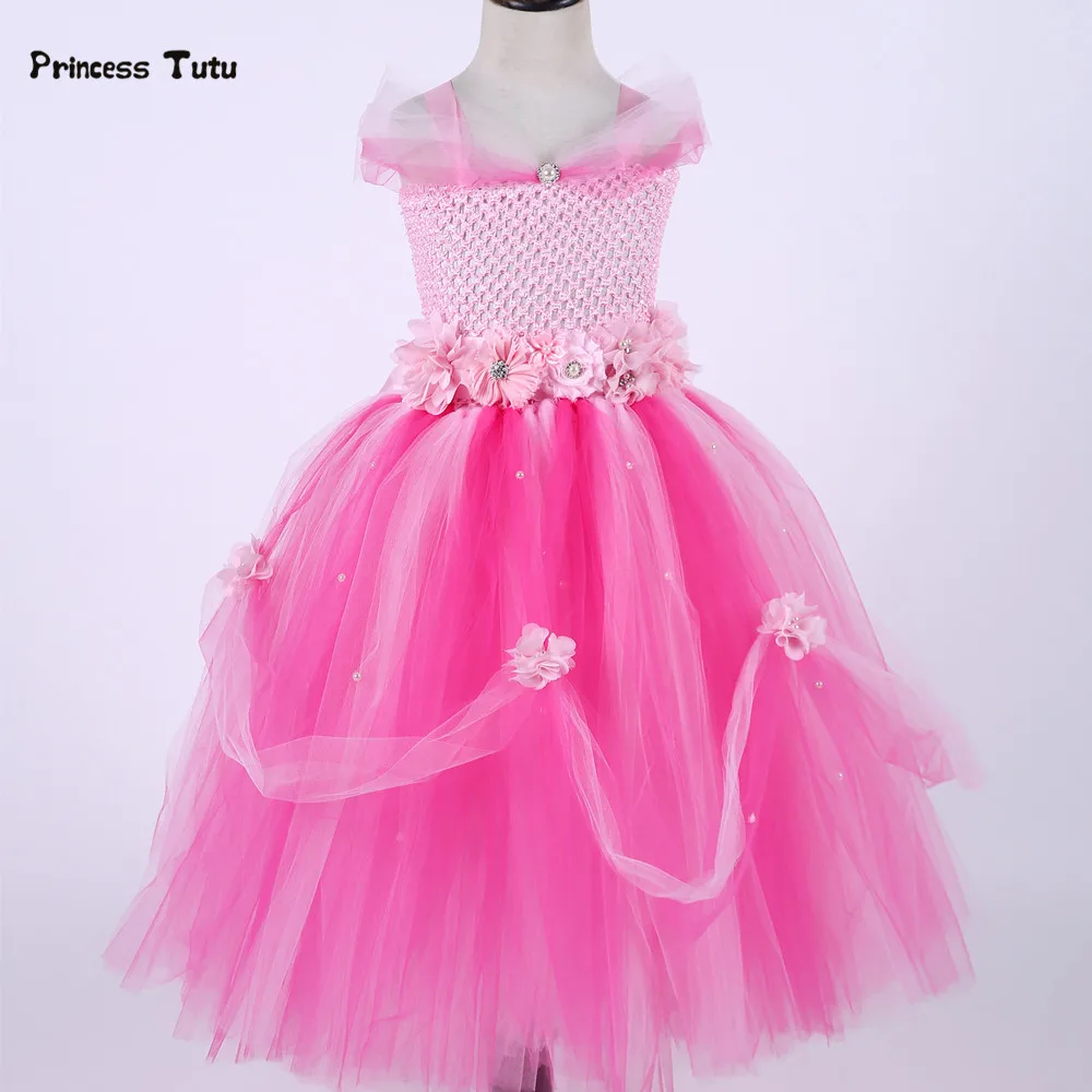Flowers Baby Girl Princess Dress Tulle Tutu Dress Baby Girl Newborn Toddler Infant Wedding Party