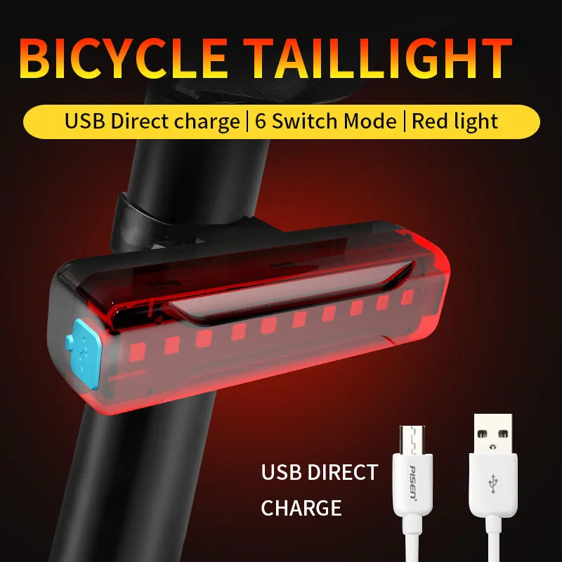 

Bike Taillight Waterproof Riding Rear Light Led Usb Chargeable Mountain Bike Light Cycling Light Tail-lamp Bicycle Light