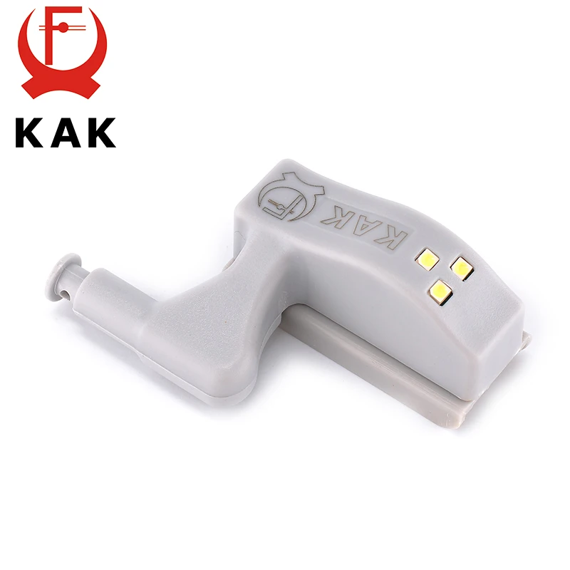 10PCS KAK LED Cabinet Hinge Light Universal Kitchen Bedroom Living Room Cupboard Wardrobe 0.25W Inner Sensor light Hardware cabinet hinge light