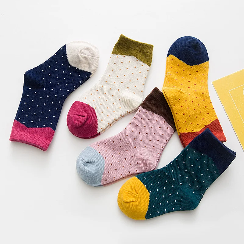 YWHUANSEN/5 пара/лот, мягкие хлопковые носки для мальчиков и девочек 1-12 лет, милые детские Носки с рисунком для маленьких мальчиков и девочек, детские носки - Цвет: 13