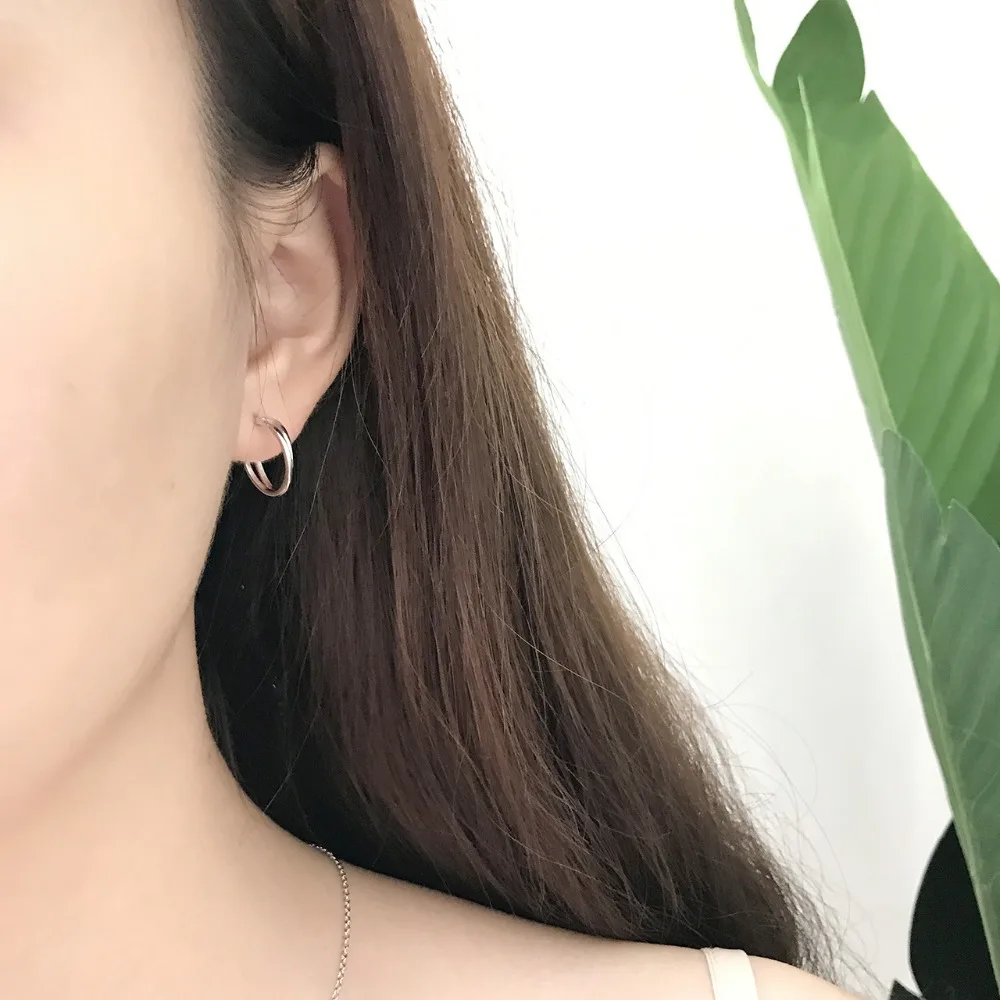

Women's 100% Authentic 925 Sterling silver Geometric polygon Stud Earrings jEWELRY E161