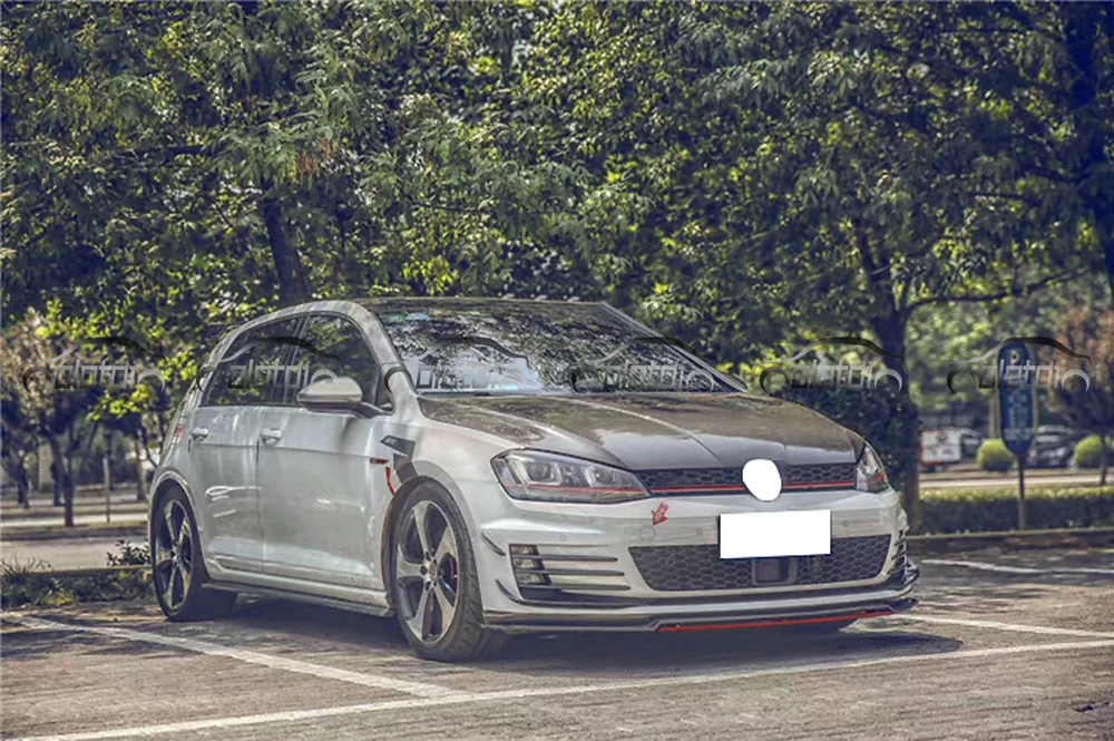 Для Volkswagen Golf 7 GT& I Revozport Стиль углеродного волокна передний спойлер для губ сплиттер только 2 шт. автомобильный Стайлинг