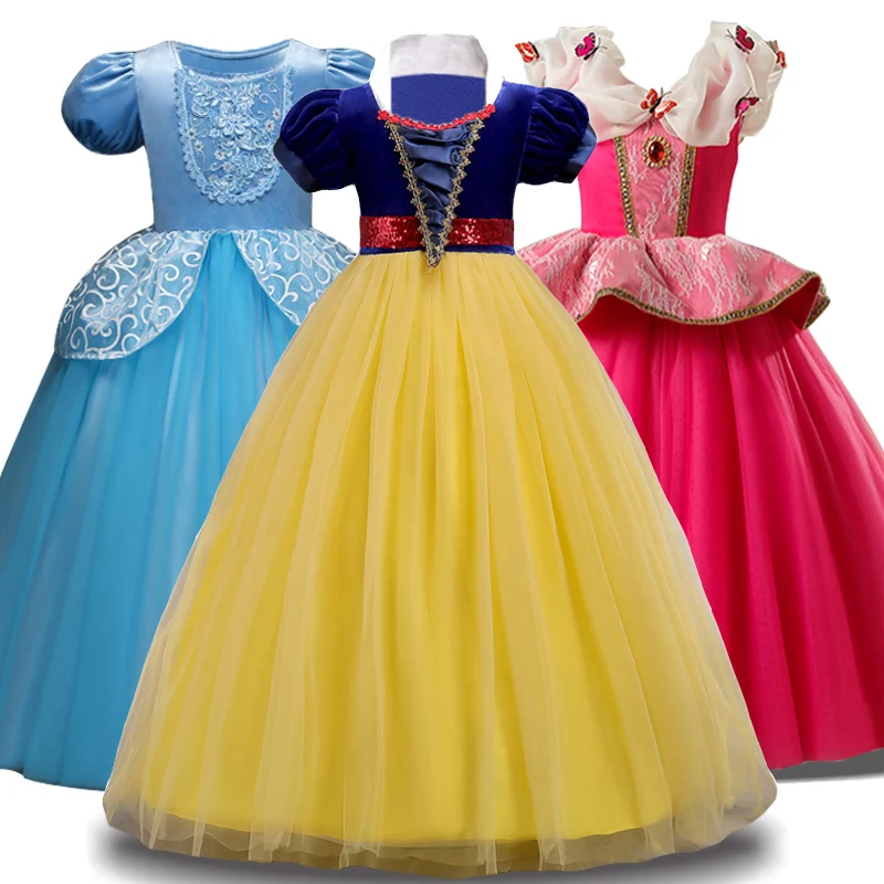 2018 Winter Cinderella Snow White Kids Dresses For Girls Party Princess Dress Christmas Costume Girls Dress Children Clothing 2018 Winter Cinderella Snow White Kids Dresses For Girls Party Princess Dress Christmas Costume Girls Dress Children Clothing