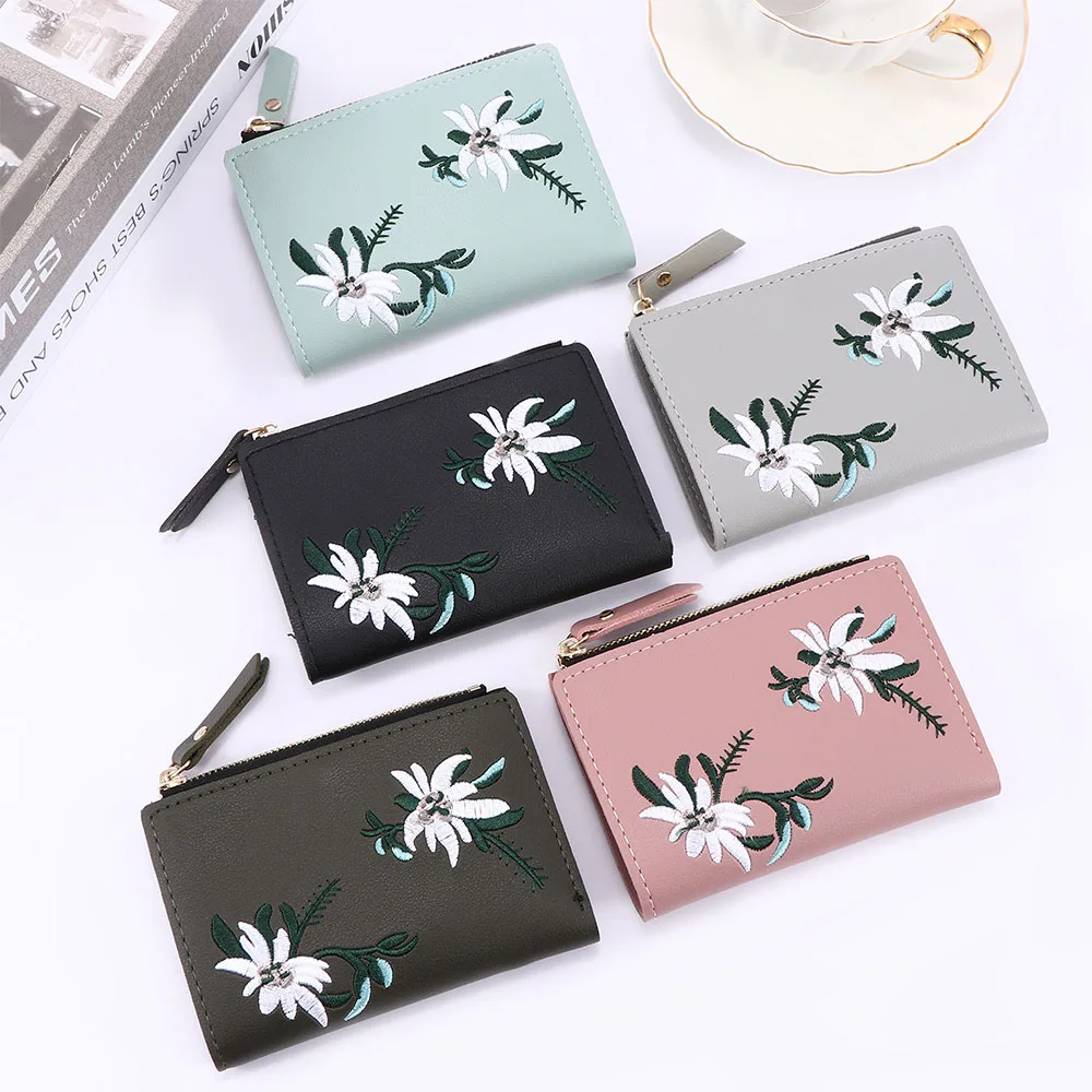 

1PC Wallet Women Coin Bag PU Leather Simple Bifold Small Handbag Purse