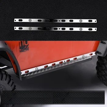 

2PCS Stainless Steel Side Skirt Scratchproof Decorative plates for 1/10 RC Crawler Car Defender TRX4