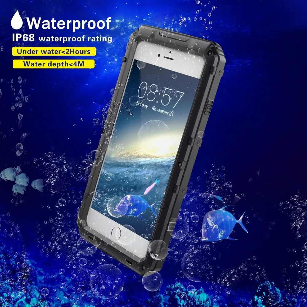 

Waterproof Swim 4M Diving Case for iphone XS MAX XR XS 7 8 6S plus Outdoor Shockproof shell case for iphone 7 8 6s X Underwater
