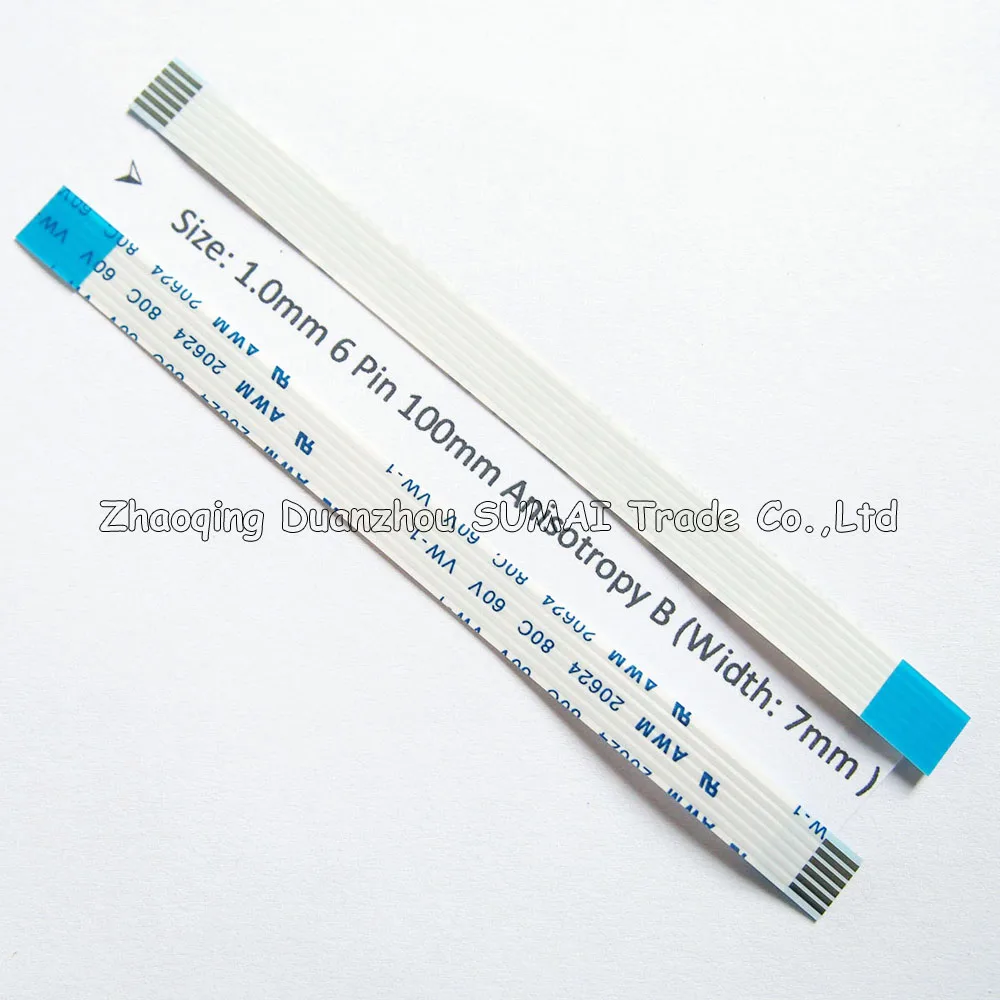 6Pin FFC/FPC Гибкий плоский кабель 1,0 мм Шаг 6 pin 100 мм Изотропия A или анизотропия B кабель, 20624. Добро пожаловать на заказ