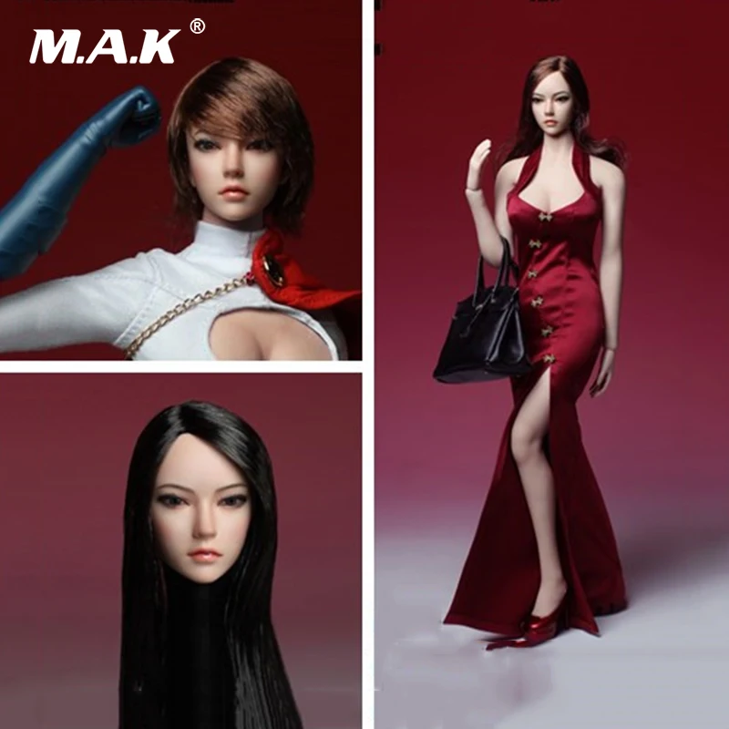 1/6 масштаб KT005 женская голова лепить длинные волосы модель игрушки для 12 дюймов женские тела действие аксессуары для корректировки фигуры