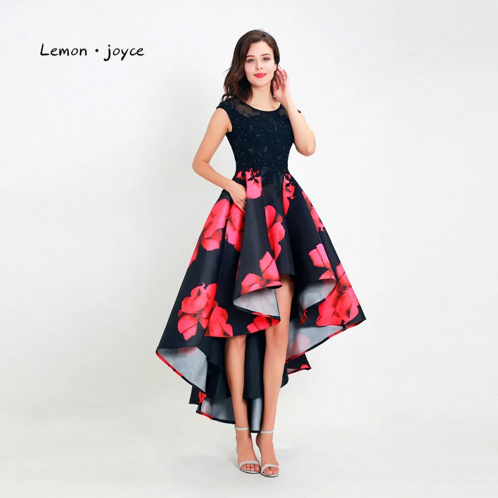 Lemon joyce Выпускные платья новое поступление 2020 с рукавом крылышком цветочный принт