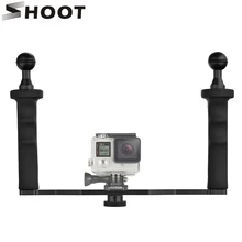 SHOOT DIY Handheld Stabilizer for GoPro Hero 5 4 3 SJCAM SJ4000 Xiaomi Yi 4K Stabilizer for Nikon DSLR Camera Dome Port