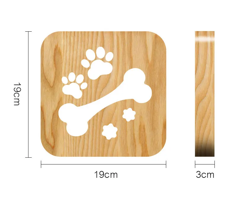 Creative 3D LED Wooden Lights Cute Dog Night Lamp Warm Mood Lamp 3D Shadow Luminaria Lamp Birthday Gifts For Baby Kids Bedroom Decor (11)