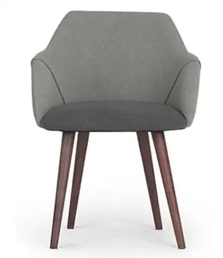 U-BEST, мебель для дома в скандинавском стиле, обеденный стол из дерева, современный простой обеденный стол из твердой древесины и стулья - Цвет: dark grey armchair