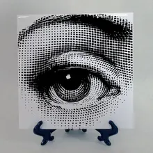 Fornasettiana Пьеро Форназетти ручная роспись Керамика плитка Оптические иллюзии ѕэлемент классической художник стены дома Декор 8 дюймов