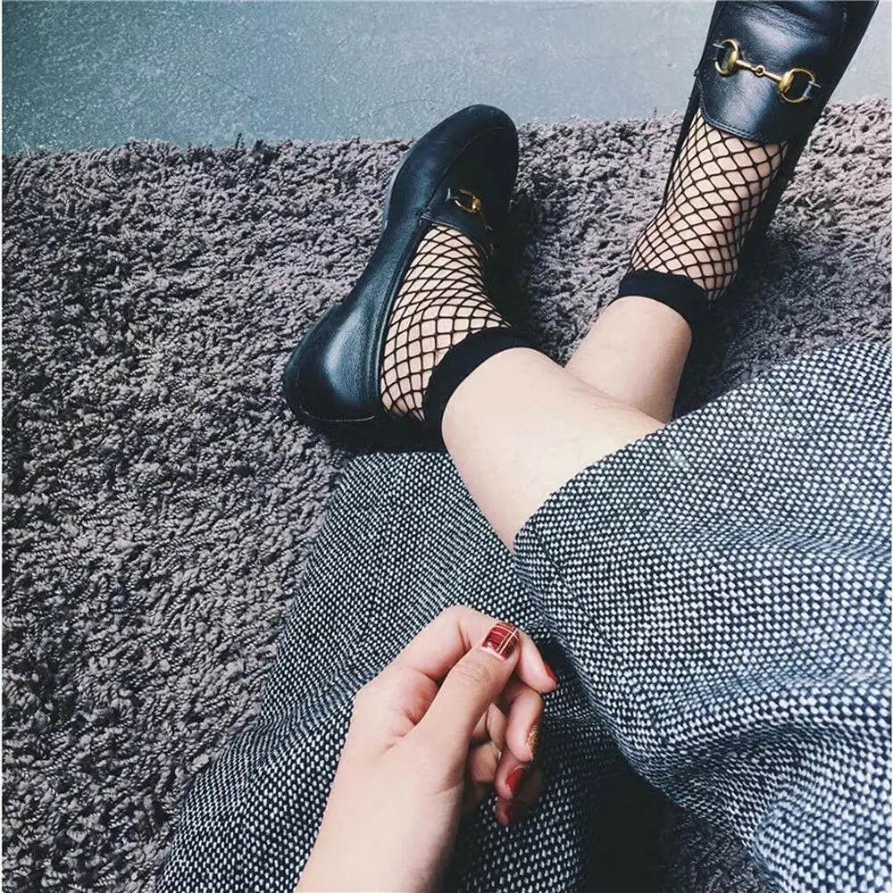 Fashion Women New Hot Unique Design Stylish Girl Fishnet Sock Summer Lady Sexy Hole Lace Mesh Fish Net Short Socks
