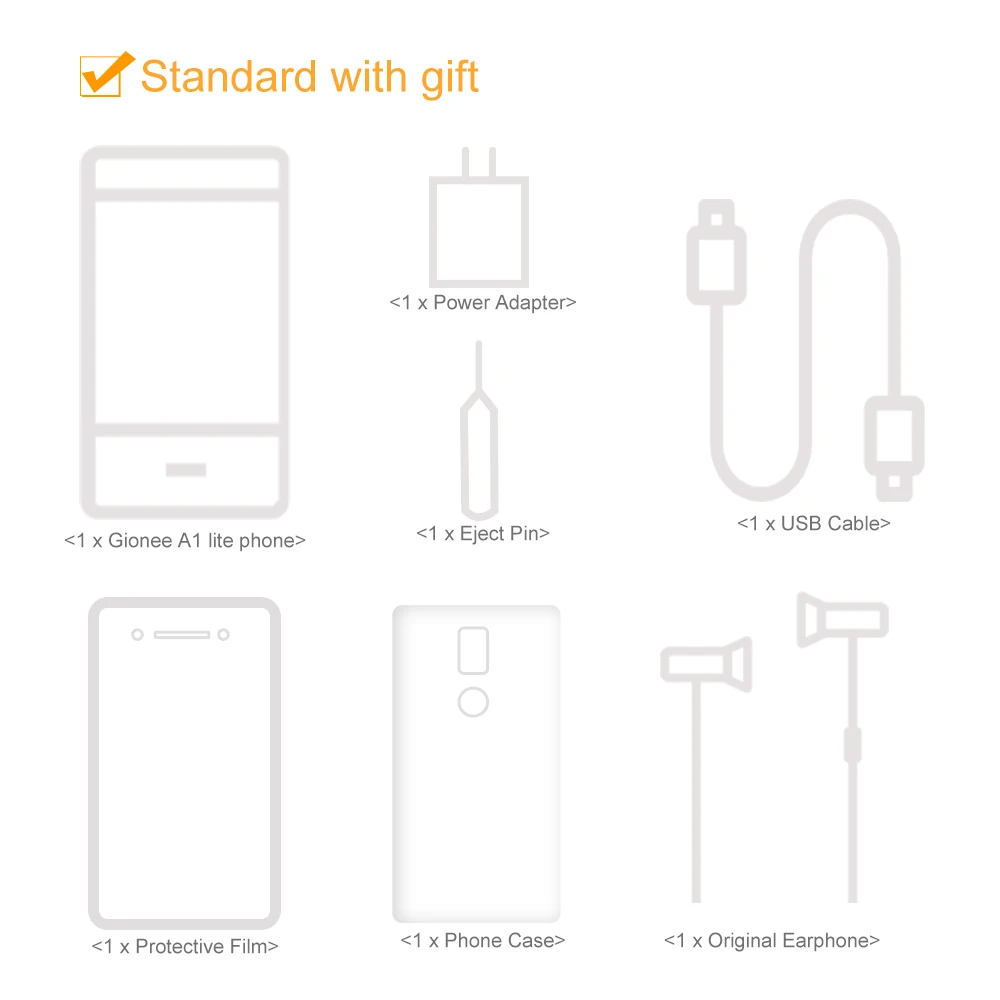Глобальная версия Gionee A1 lite 3 ГБ Оперативная память + 32 Встроенная 5 дюймов Android 7 0