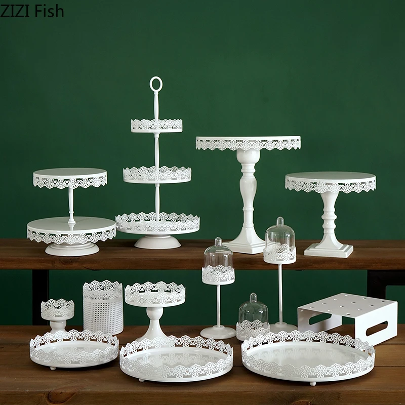 

Weeding Cake Stand White Cupcake Tray Lace Edge Cake Tools Home Decoration Dessert Table Decorating Party Suppliers
