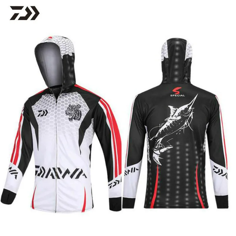 

2019 New Fishing Clothing Hooded Men Fishing Jacket Quick-Drying Coat Fishing Shirt For Hiking Cycling Fishing Clothes