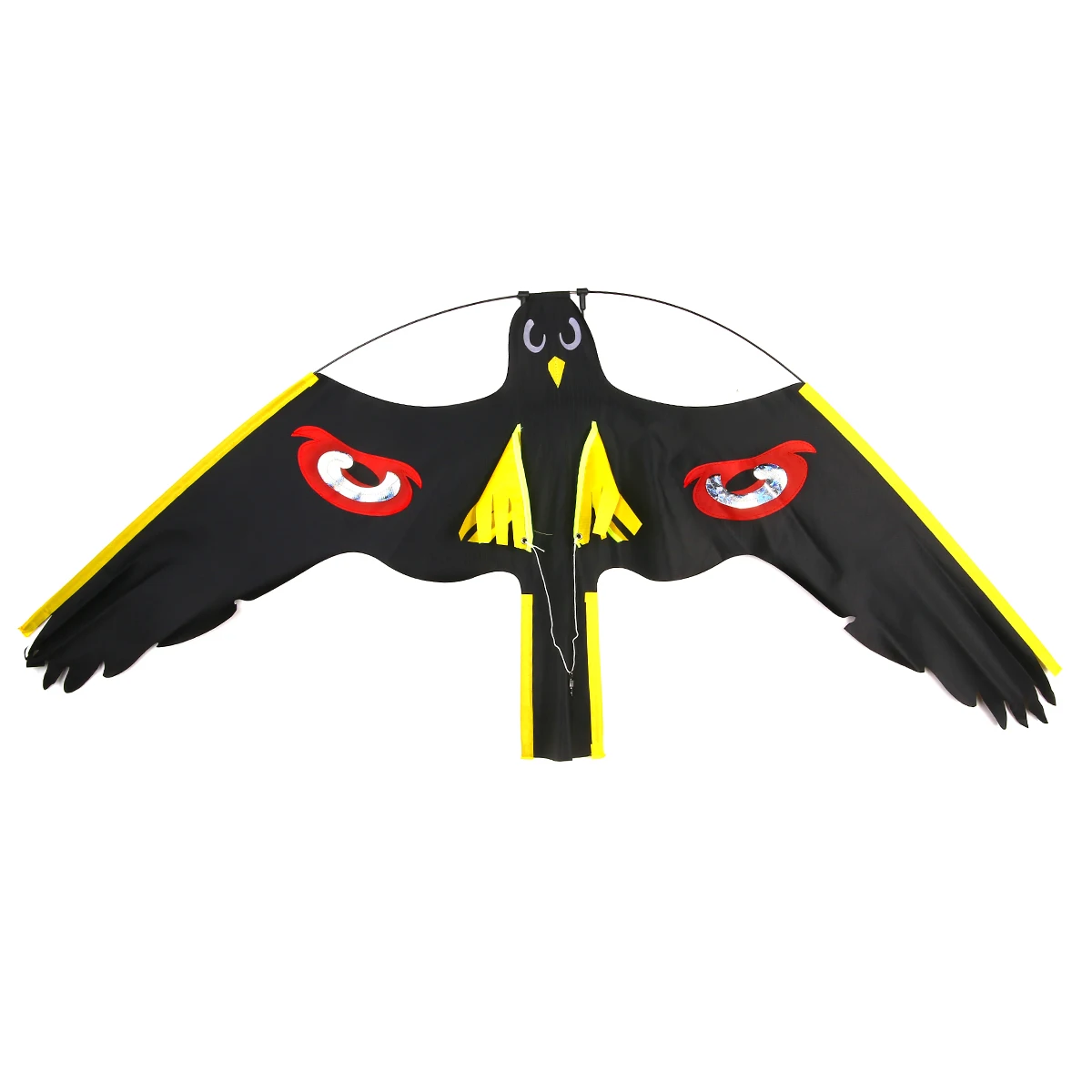 Mayitr эмуляция черная птица отпугиватель Летающий воздушный змей в форме ястреба Садовые принадлежности пугало украшения борьба с вредителями - Цвет: Scared bird kite B