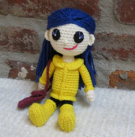 Мерида смелая девочка и коралин-амигуруми-связанная крючком Погремушка кукла
