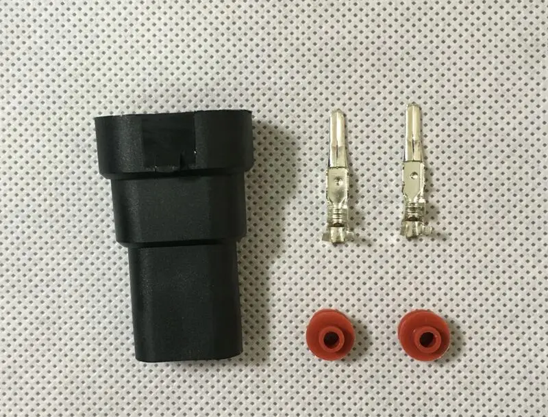 

100PCS Car HID Headlight Bulb Socket Male Connectors for 9005 9006 Lights connector+pin+rubber boot free shipping